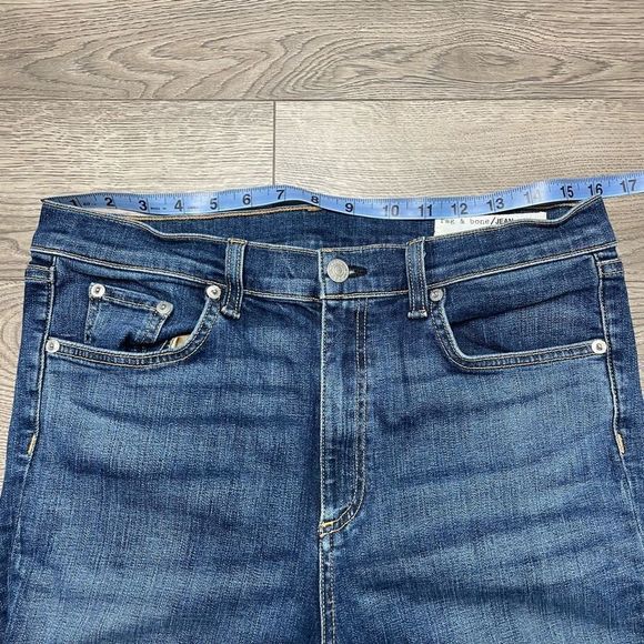 Rag & Bone Jeans Blue Dark Denim Skinny Womens Size 32 High Rise - Picture 7 of 9